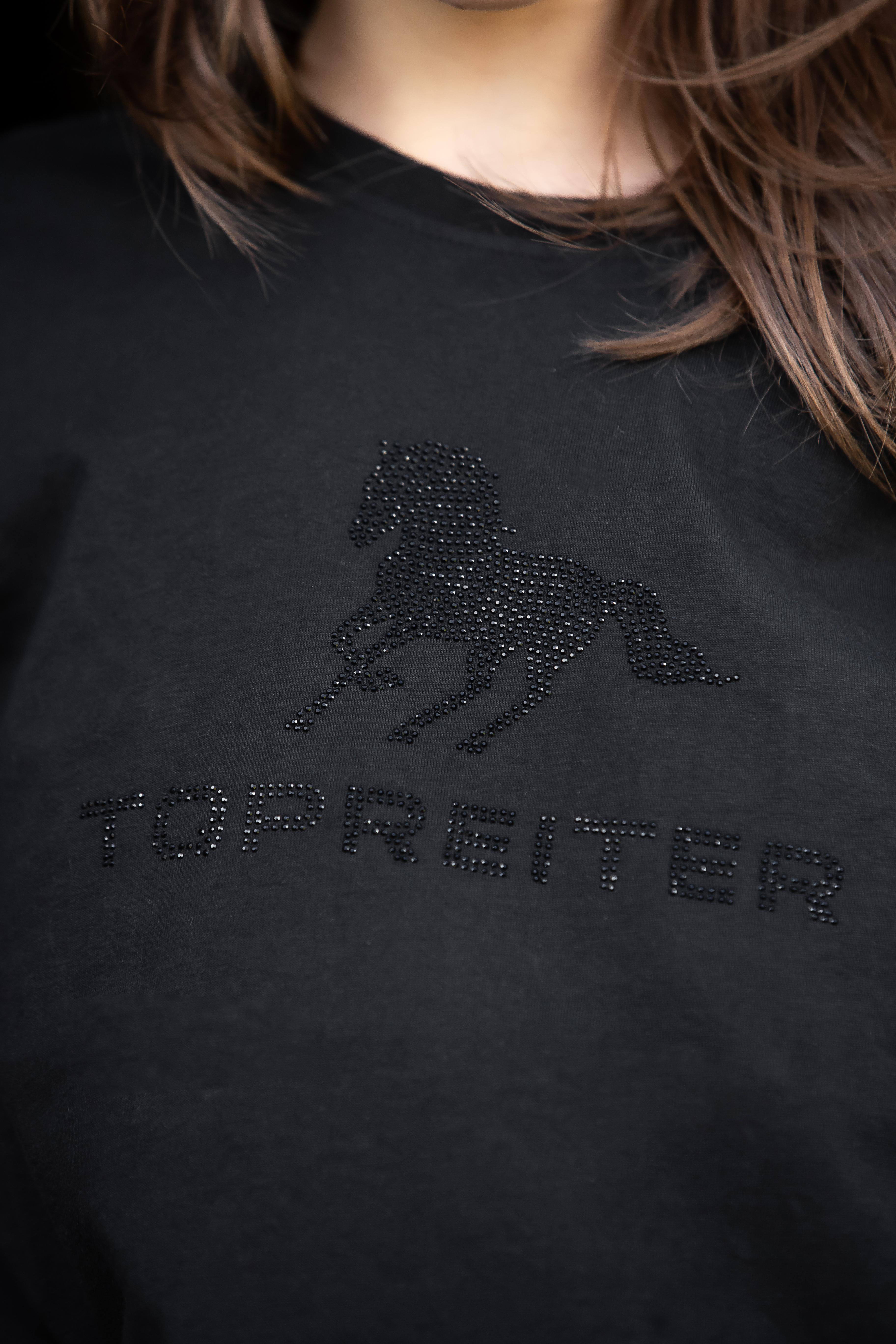 Glitzer Logo T-Shirt Kinder