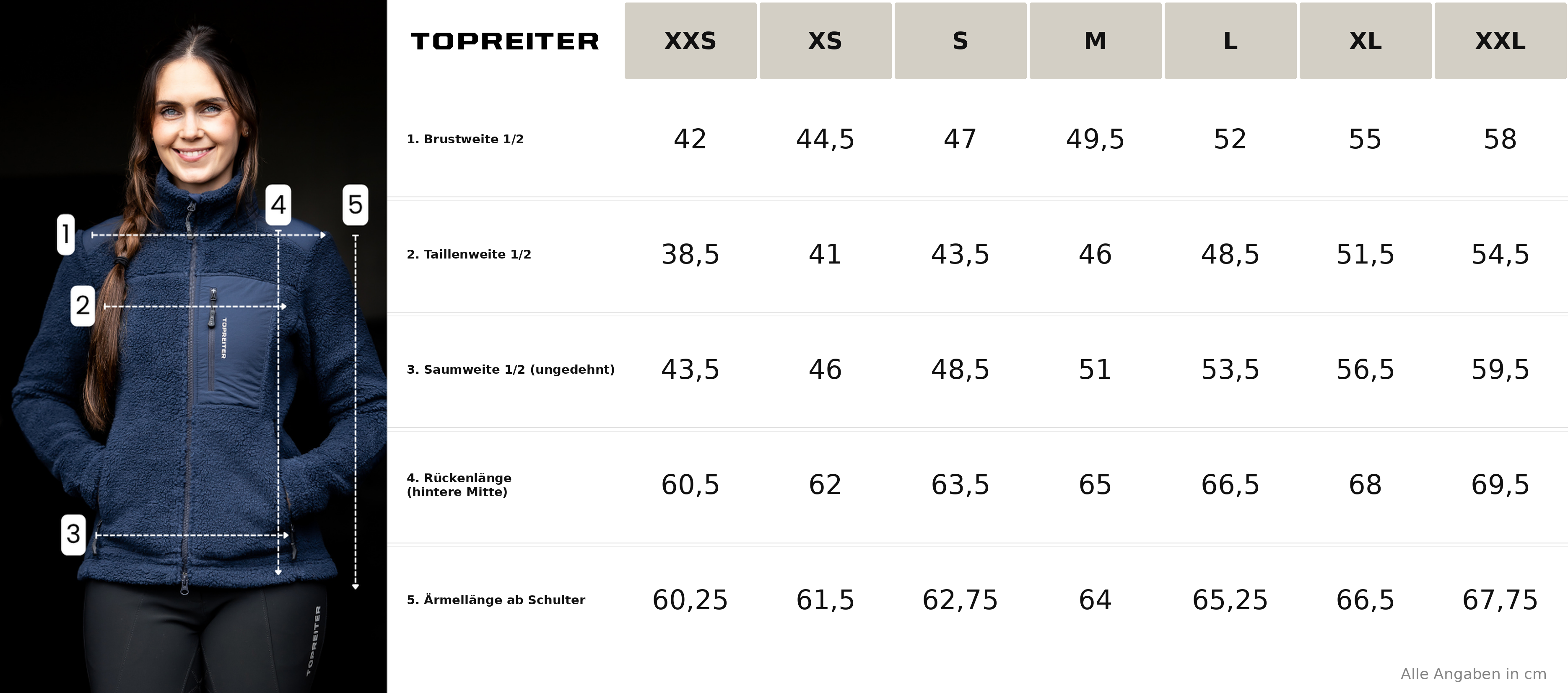 Größentabelle / SizeChart