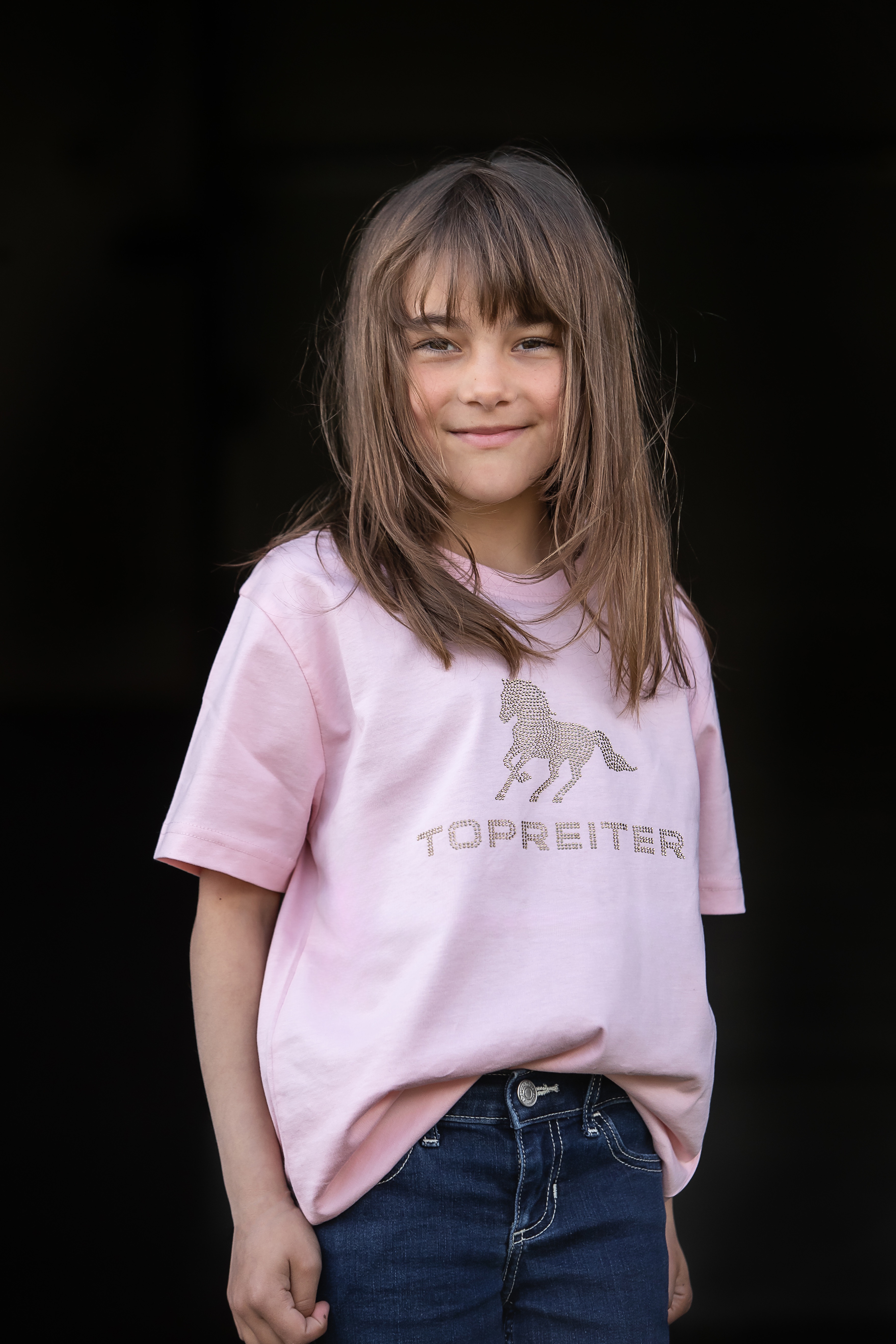 Glitzer Logo T-Shirt Kinder
